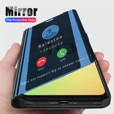 Чехлы для Realme 10 4G Case Clear View Smart Mirror Откидная Кожаная Крышка Realme10 4G С Магнитной Подставкой Coque Realmi 10 4G RMX3630 6,4"