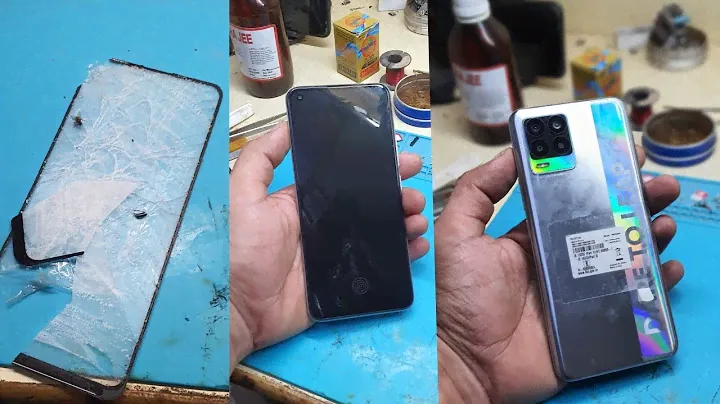 Realme 8 front broken 💔 touch glass change with in 15 minutes
